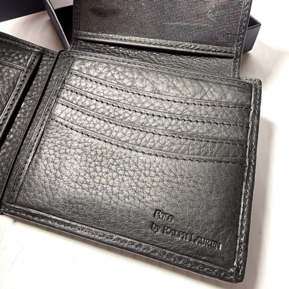 Polo by Ralph Lauren Black Leather Card Holder - Picture 5 of 10